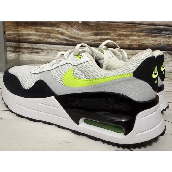 Nike Men\'s Air Max SYSTM Casual Sneaker Shoe White/Black/Neon Green Sz 9.5 main image 5